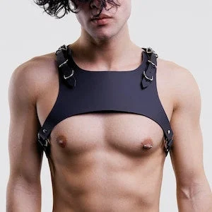 pornhint Pornhint BDSM Men Harness, Leather Chest Harness Man, Top Harness, Bondage Men's Harness, Genuine Leather Gay Harness, Fetish Submissive Sexy Straps