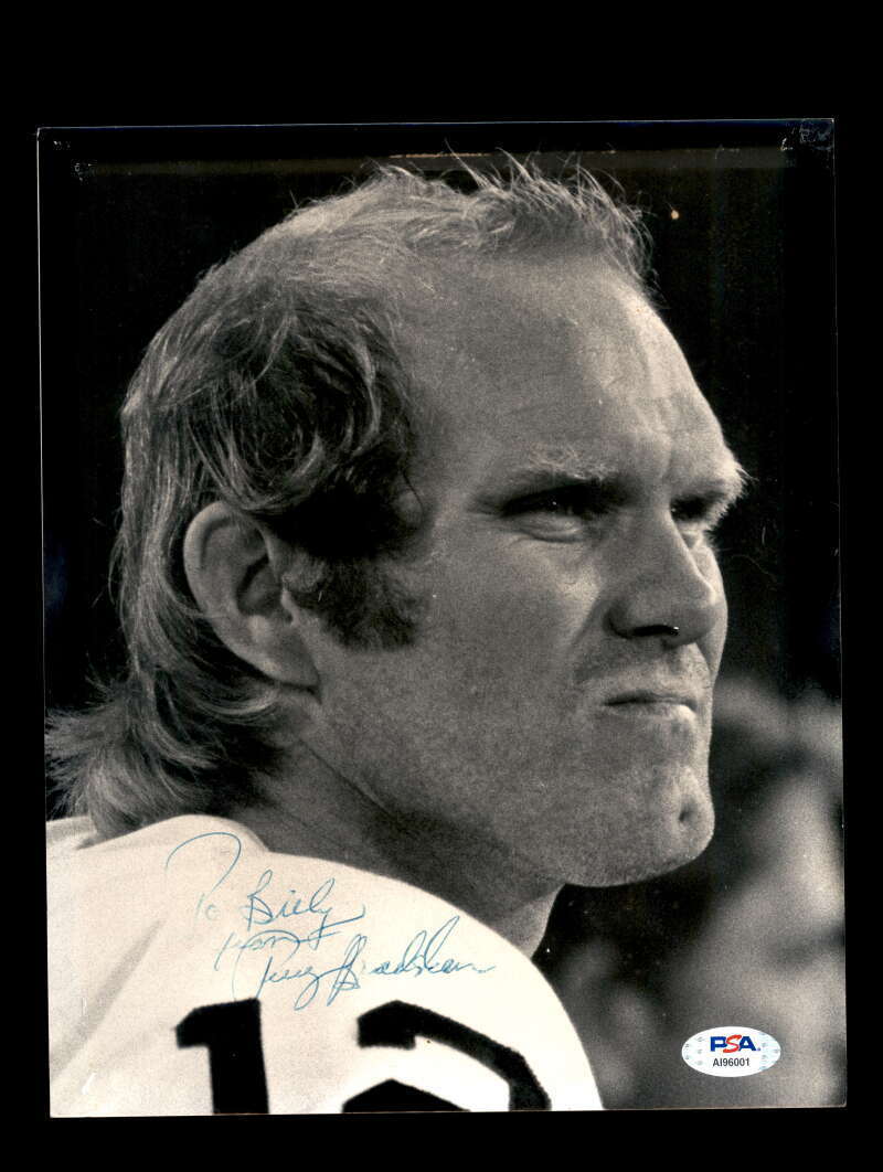 Terry Bradshaw PSA DNA Vintage Signed Pittsburgh Steelers 8x10 Autograph Photo Poster painting