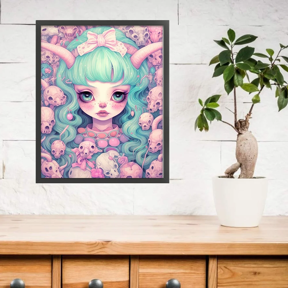 11CT Full Stamped Cross Stitch - Big Eye Doll(Canvas|45*55CM)