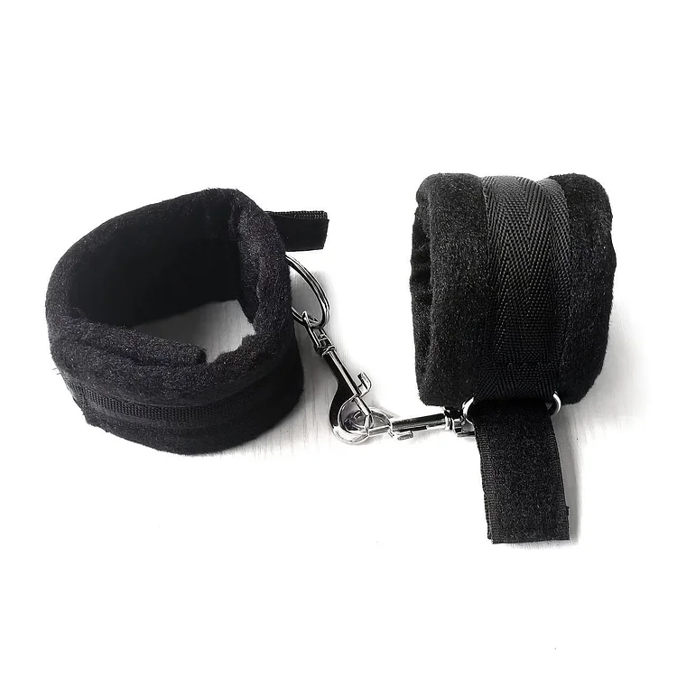 pornhint Pornhint Strapped Plush Restraints Black
