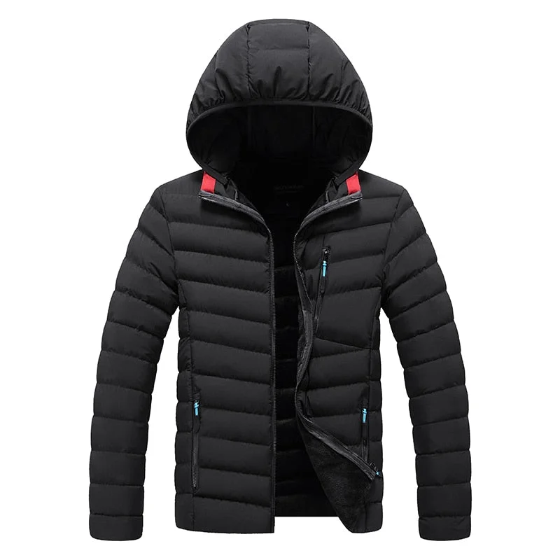 Hooded Cotton Jacket Men's Winter Short Jacket Men Winter Clothes Korean Version of The Trend of Handsome Down Padded Jacket Men