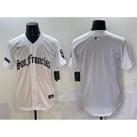 Youth San Francisco Giants White "Gothic Fog Edition" Vapor Premier Limited Stitched Baseball Jersey