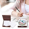Blumen Holz-DIY 5D Diamantmalerei-Notizbox 640 Notizbl&ouml;cke f&uuml;r B&uuml;ro