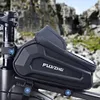 1.5L Bike Front Frame Bag Hard Shell Cycling Pouch for Road Bikes Mountain Bikes
