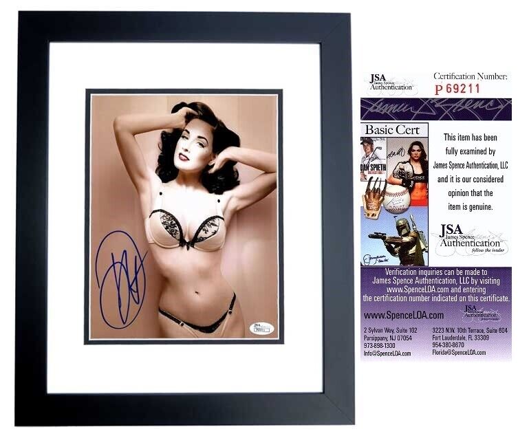 Dita Von Teese Signed Autographed Dancer - Actress 8x10 inch Photo Poster painting FRAMED JSA