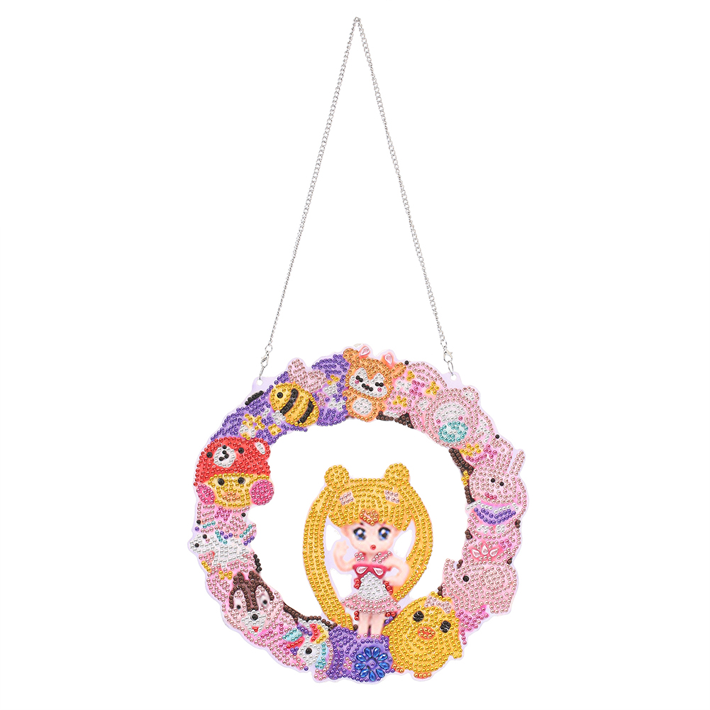 

Anime Cartoon Sailor Moon Wreath - 5D DIY Craft Pendant - 23*23CM, 501 Original