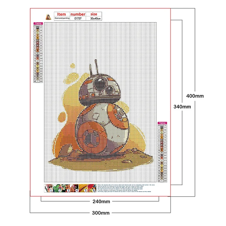 5D DIY Diamond Painting Kit - Full Round - Star Wars