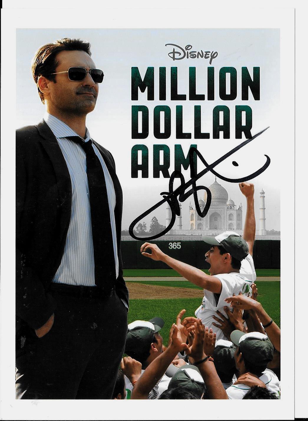 JB BERNSTEIN RARE MILLION DOLLAR ARM SIGNED MOVIE POSTER Photo Poster painting