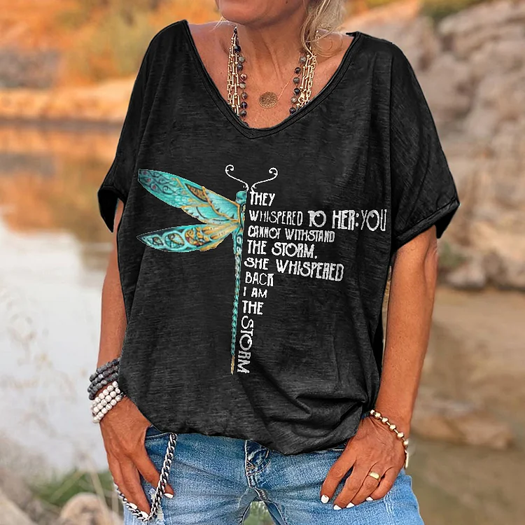They Whispered To Her: You Cannot Withstand The Storm Print Women's T-shirt