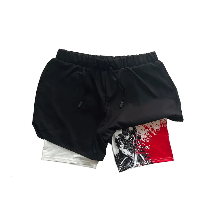 Men's Casual Drawstring Print Shorts