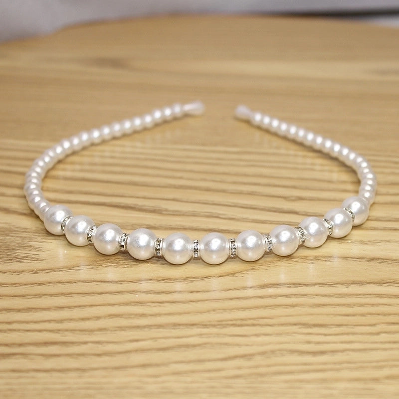 New Pearl Headband Women Korean Internet Celebrity Headband Hair Clip Women’s Simple Elegant Pressed Hair Clip Headwear