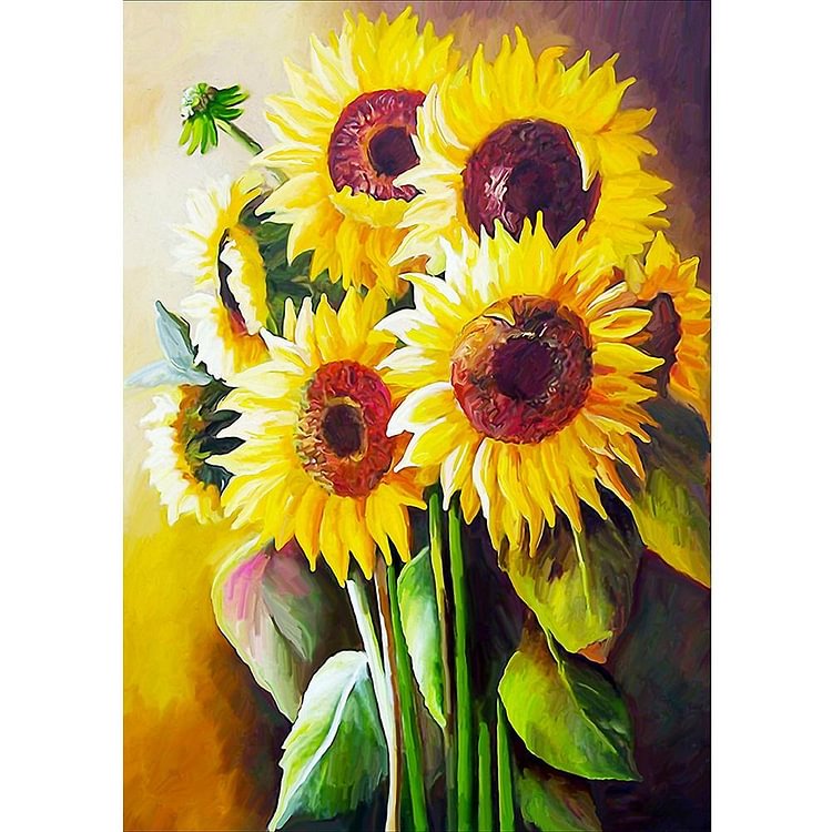 Sunflowers - Full Round Drill Diamond Painting - 30x40cm(Canvas)