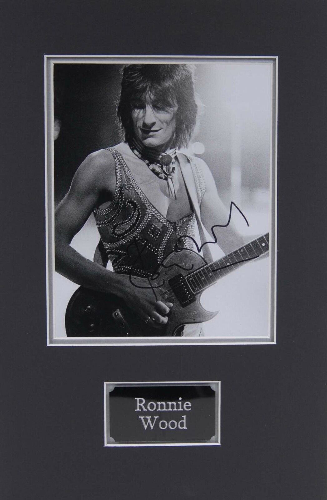 Ronnie WOOD SIGNED Autograph Signed 10x8 Mounted Photo Poster painting AFTAL COA Rolling Stones