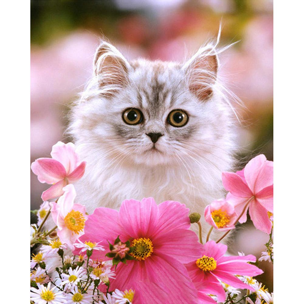 

40*30CM - Little Cat - Round Drill Diamond Painting, 501 Original