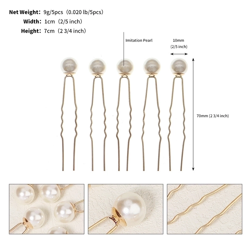 18 Hairpin Set Size Mix And Match Pearl U-shaped Pin Jewelry Daily Ball Head Hairpin