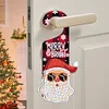Christmas Snowman Diamond Painting Door Handle Hanging Sign Door Wooden Pendant Kit