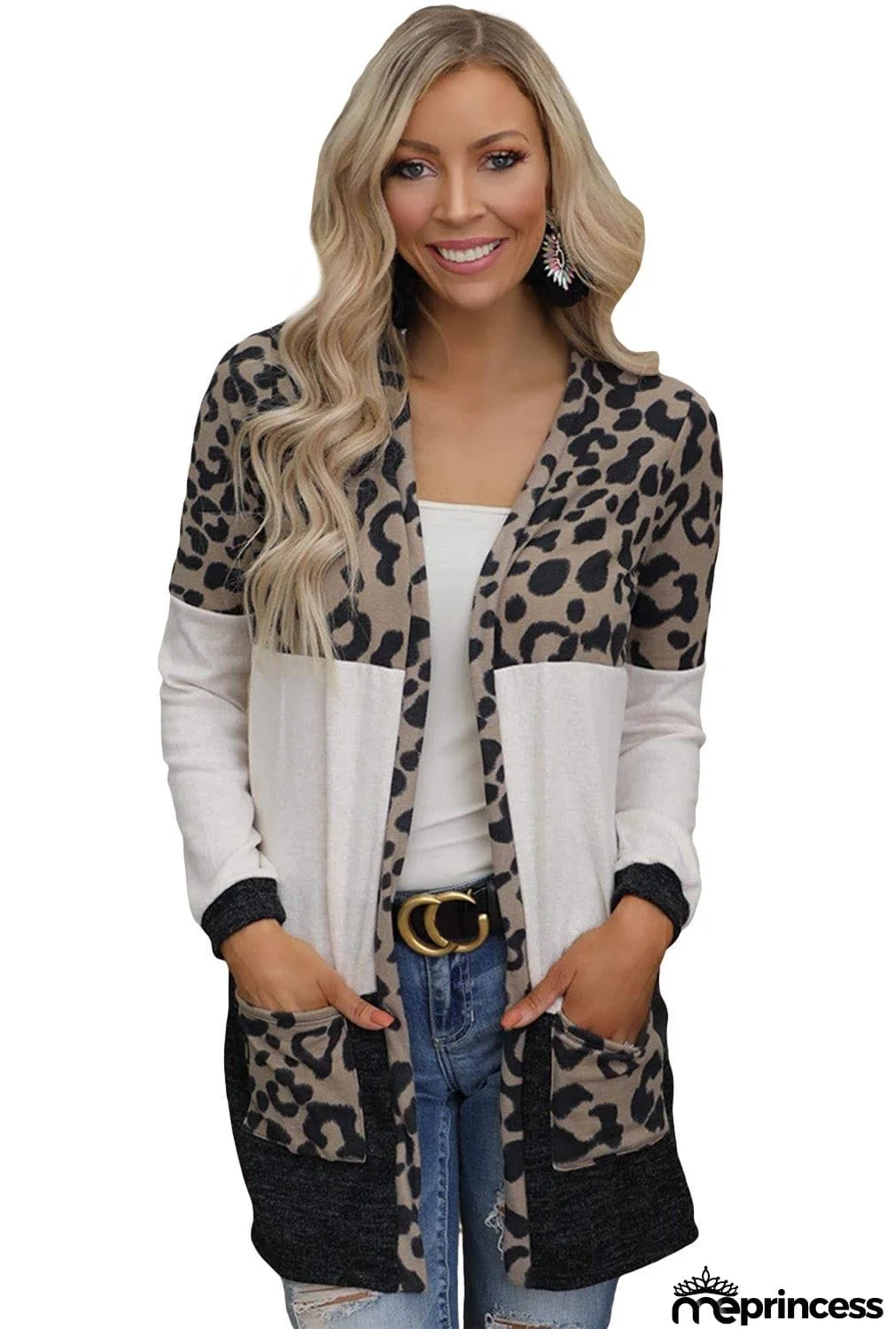 Block Cardigan with Pockets