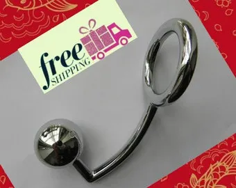 pornhint Pornhint Anal Chastity Cock Lock Anal Plug BDSM Intruder With 4cm Diameter Big Ball Metal Anal Hook Ring Adult Game Adult Sex Toy,Prostate Massager