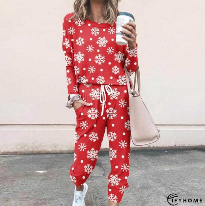 Christmas V-Neck Casual Two Piece Sets | IFYHOME