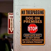 No Trespassing Dog On Permises Stop Keep Gate Shut Do Not Enter Without Permission Or Owner Persent - Vintage Metal Signs - 20*30cm/30*40cm - Warning