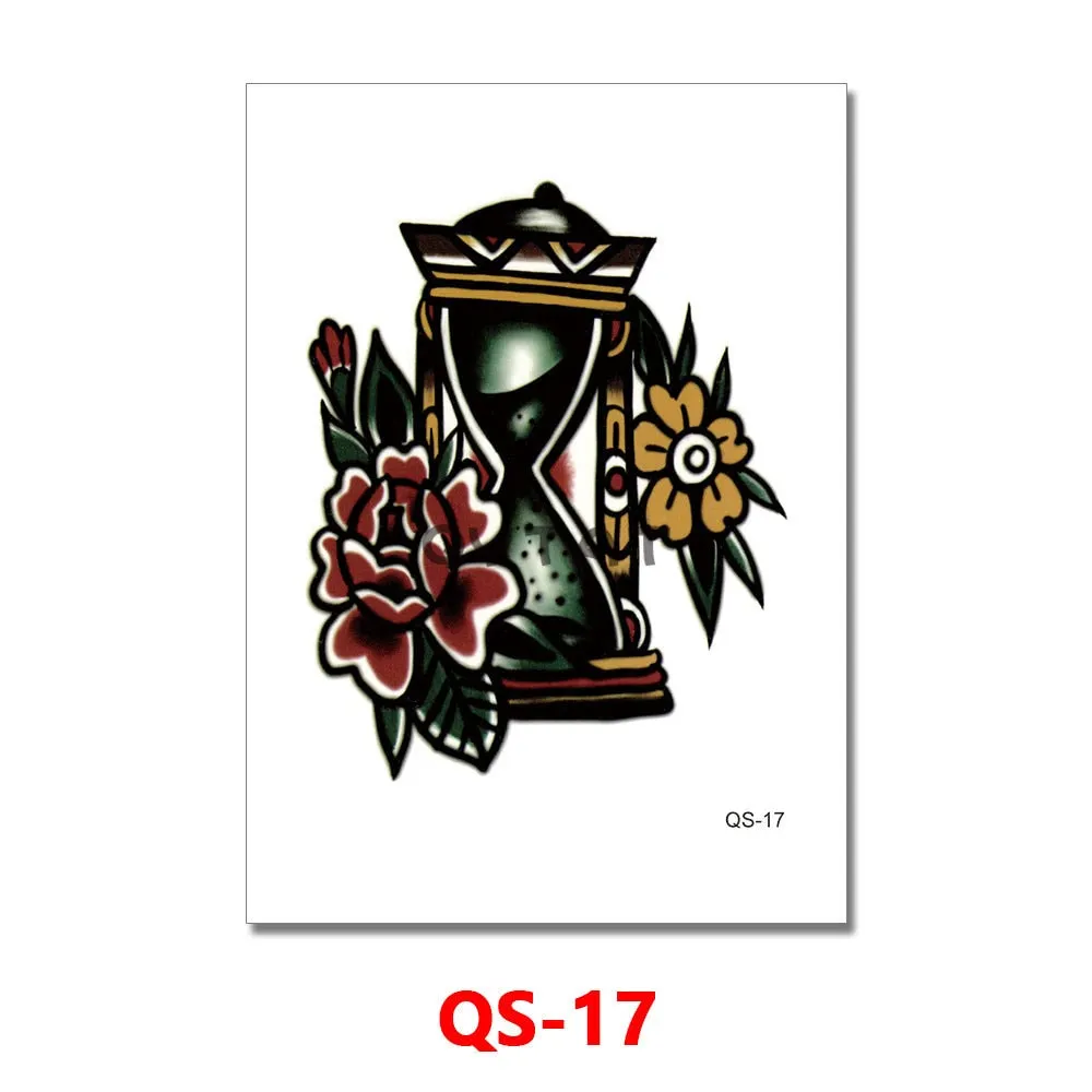 Waterproof Temporary Tattoo Femme Sticker Folower Rose Letter Fake Tatto Hand Back Tatoo Stickers Women Men Body Art Ogreish
