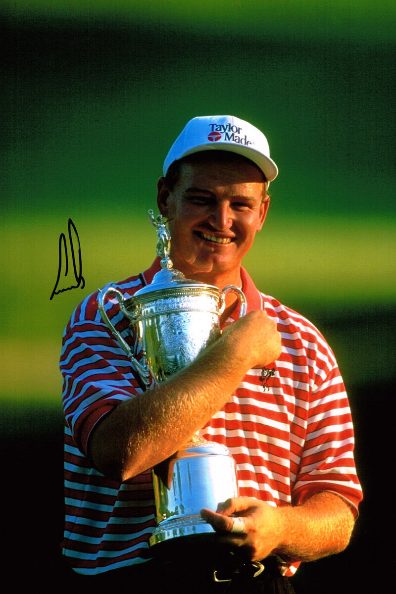 Ernie ELS IN PERSON SIGNED Genuine Autograph 12x8 Photo Poster painting AFTAL COA Golf Champion