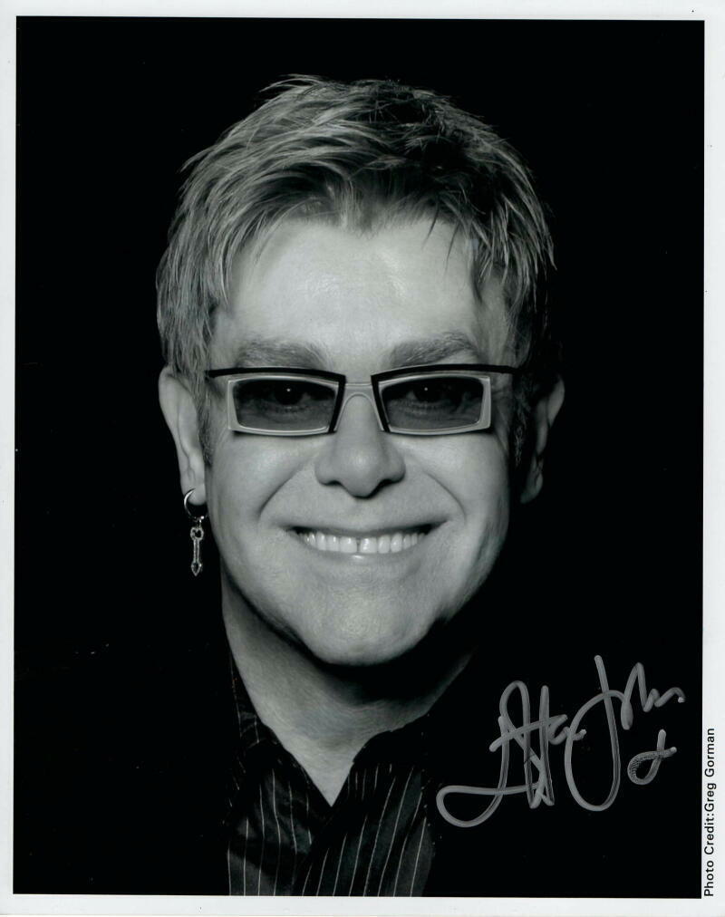 ELTON JOHN SIGNED AUTOGRAPH 8X10 Photo Poster painting - MUSIC ICON, REG STRIKES BACK, RARE! JSA