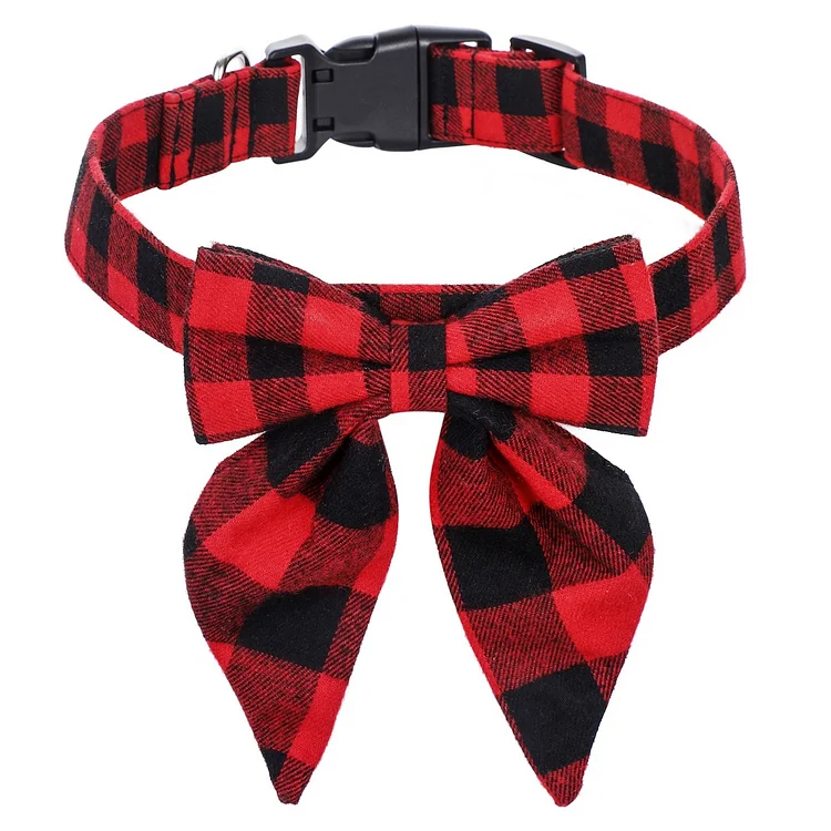 Christmas Dog Collar with Bow Tie