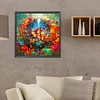 Diamond Painting-DIY Full Round Drill Butterfly in Oil Flower(40x40cm)