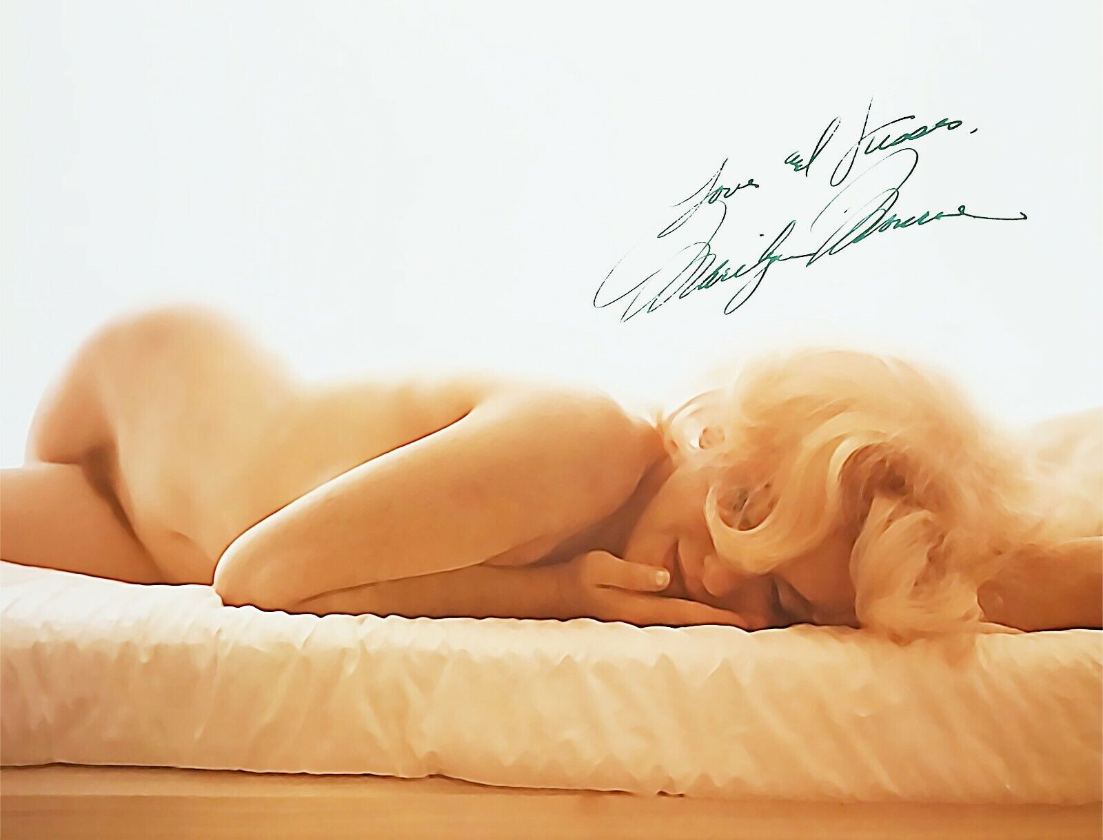 MARILYN MONROE NAKED SIGNED AUTOGRAPH 8.5X11 Photo Poster painting REPRINT HOLLYWOOD MOVIE STAR