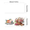 (US Local)6pcs Diamond Painting Greeting Cards DIY Diamond Art Cards Arts Crafts (Bouquet)