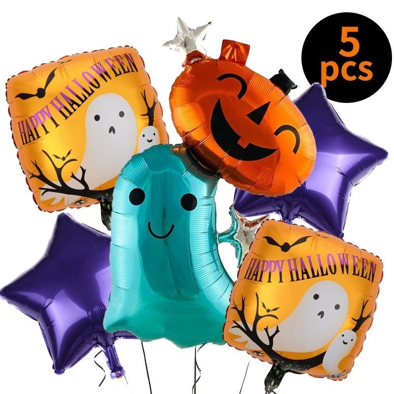 2 Pieces Halloween Geometric Aluminum Film Party Balloon