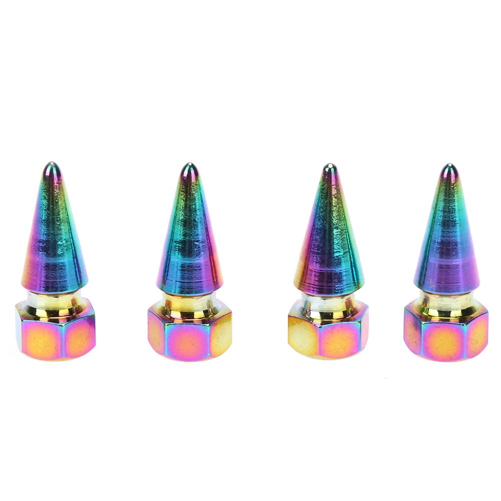 

4pcs CNC Rainbow Color Car Wheel Tyre Tire Valve Stem Caps Dust Covers, 501 Original