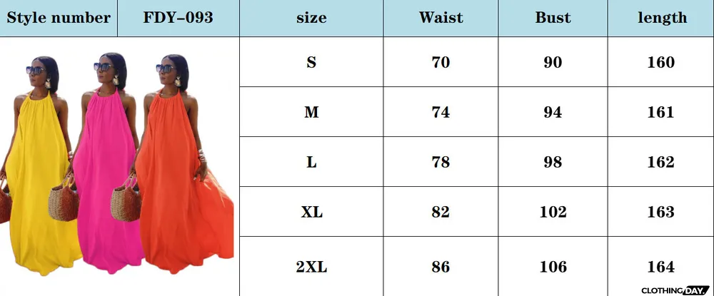 Summer Women's Sleeveless Halter Neck Sexy Low Back Solid Color Maxi Dress