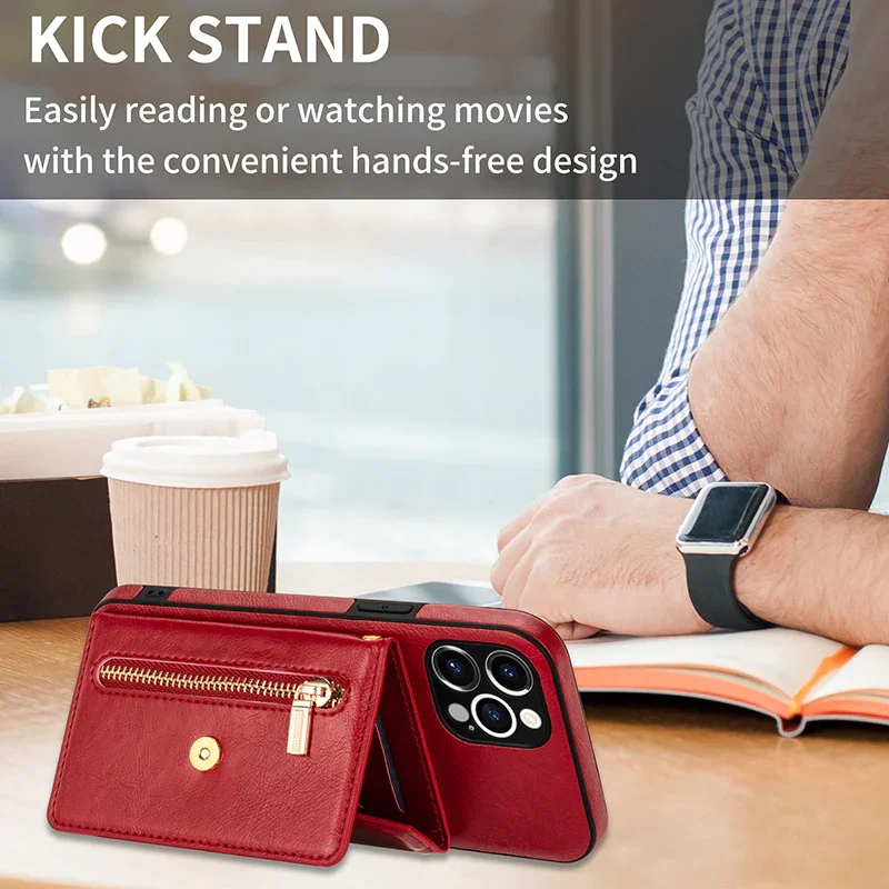 Suitable For iPhone13/14 Multifunctional Zipper Wallet Mobile Phone Case