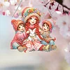 DIY Mothers Day Accompany Diamond Painting Special Shaped Hanging Pendant