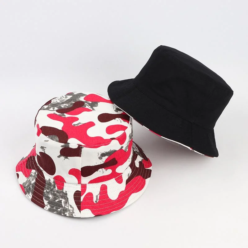 Unisex Camo Hat Double-Side-Wear Reversible Sun Protection Bucket Hat