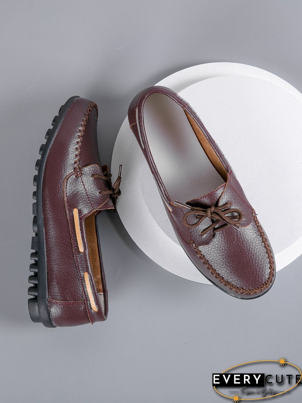 Retro Casual Simple Lace-up Flat Shoes