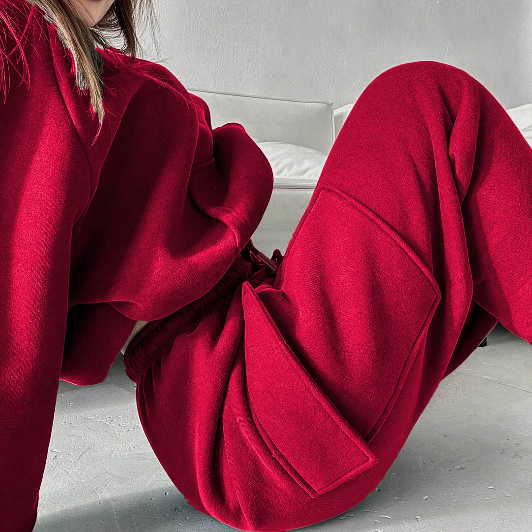 Women's Fashion Sports Casual Sweatshirt Set