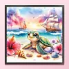 (Multi-Style)Beach Scenery-11CT Stamped Cross Stitch 40*40cm/15.75*15.75in tapestrymarket