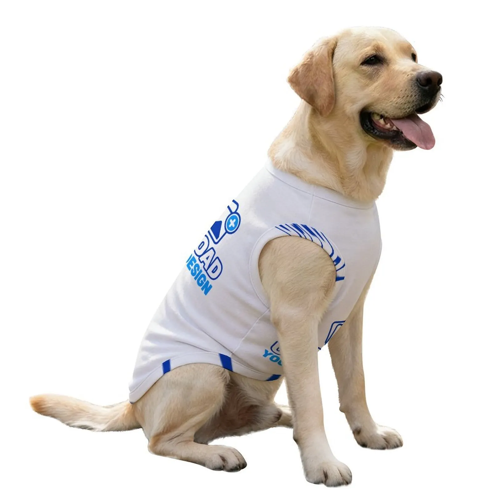 custom large pet cooling vest, additional detail view