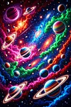 Luxury AB Velvet Diamond Painting Kit - Planet