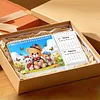 Little Bear Diamond Art Monthly Flip Tabletop Calendar January 2027 - December 2028 Small Desktop Calendar Planner 24 Months for Living Room Bedroom Office Desk Gift Giving