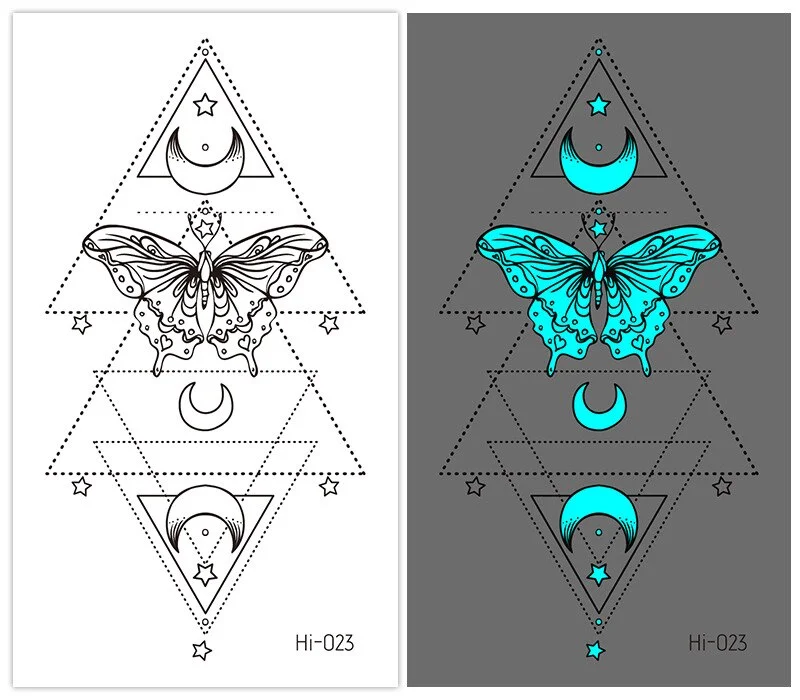 Sdrawing Tattoo Stickers Temporary Moon Star Diamond Planet Festival Carnival Party Glowing Cool Face Tatoo for Men Women