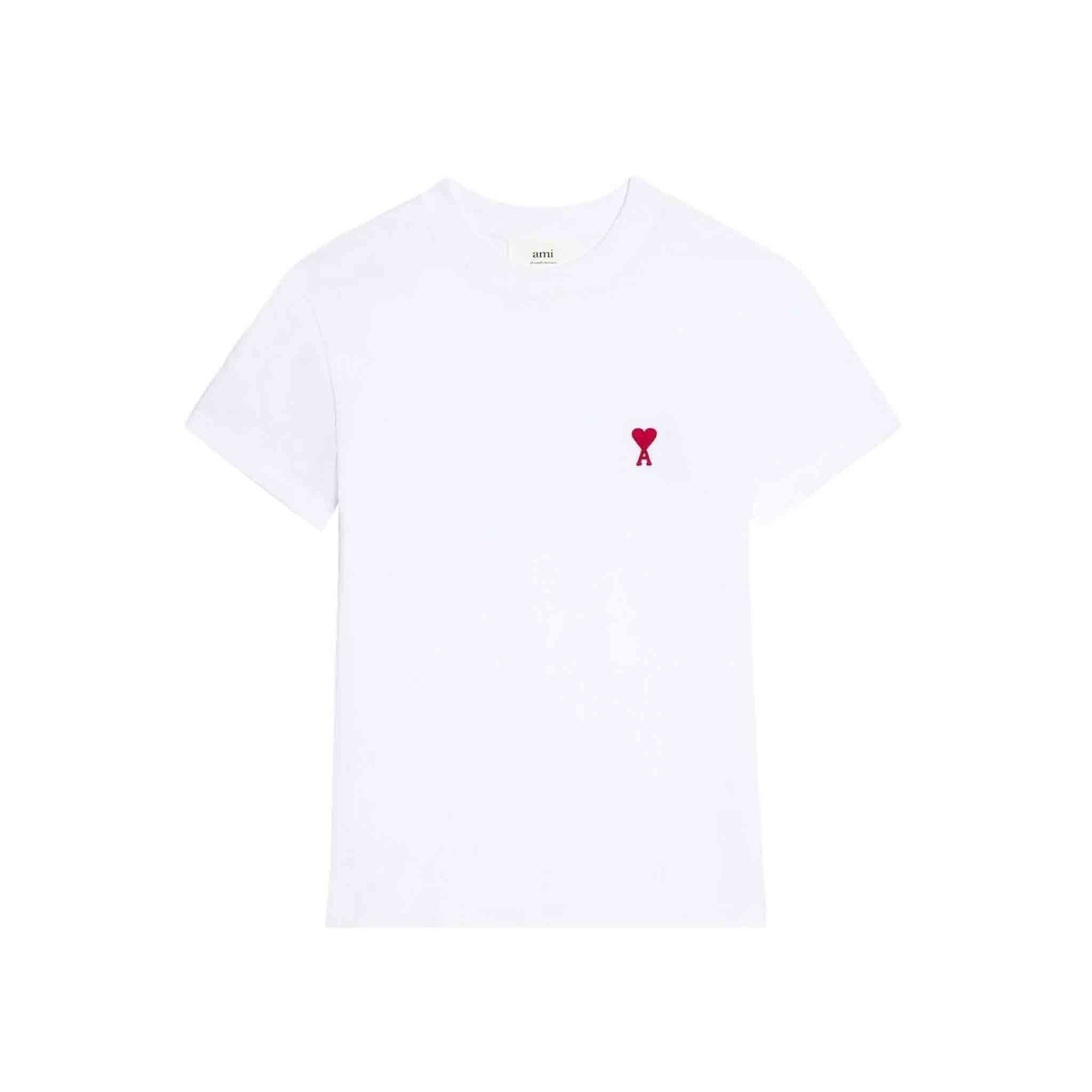 Ami Paris De Coeur Slim Fit T Shirt in White
