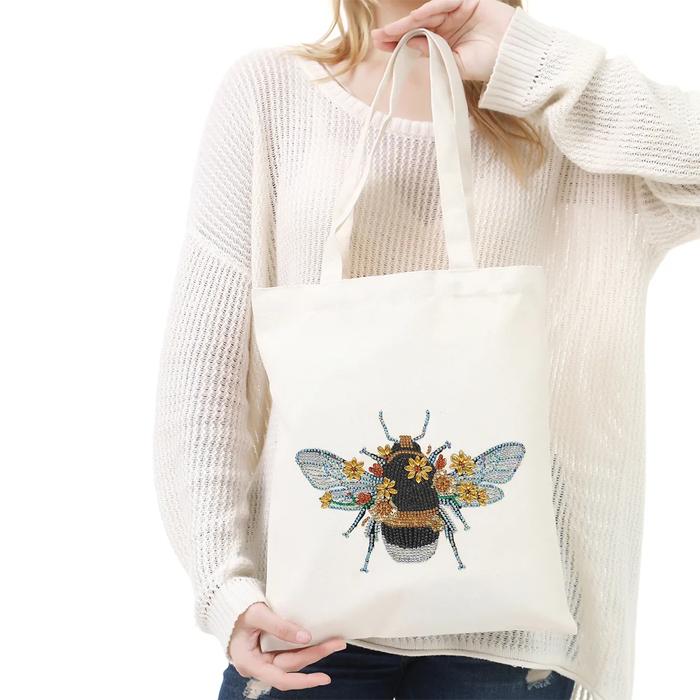 DIY Diamond Painting Eco-Friendly Canvas Bag - Bee