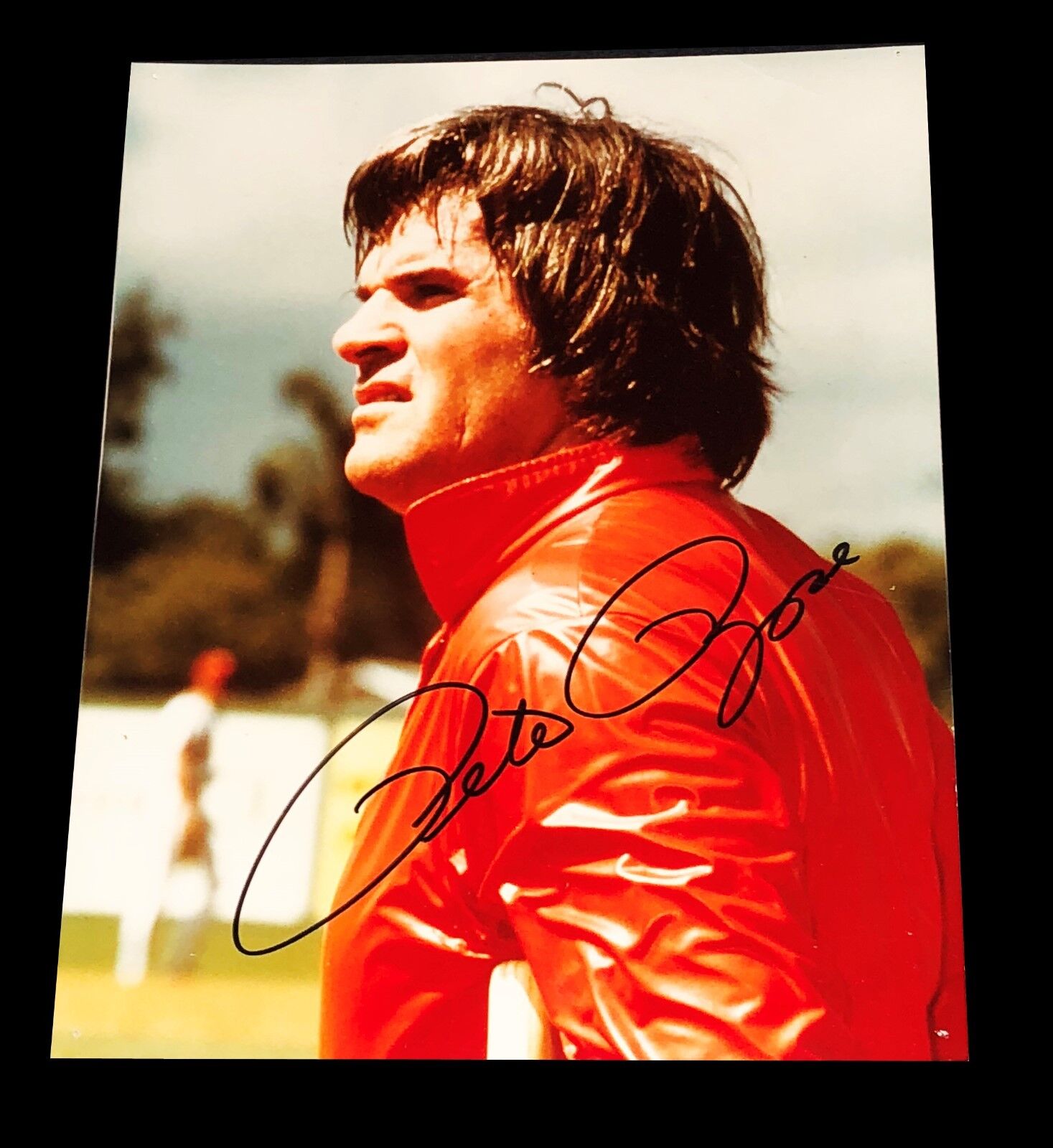 PETE ROSE HAND SIGNED AUTOGRAPHED 8X10 Photo Poster painting VERY RARE WITH COA