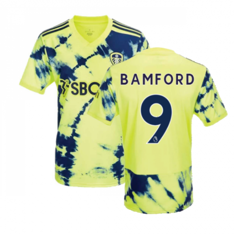 Leeds United Patrick Bamford 9 Away Shirt Kit 2022-2023