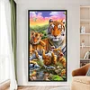 (Big Size) Parent-Child Tiger - 11CT Stamped Cross Stitch 40*70cm/15.75*27.56in