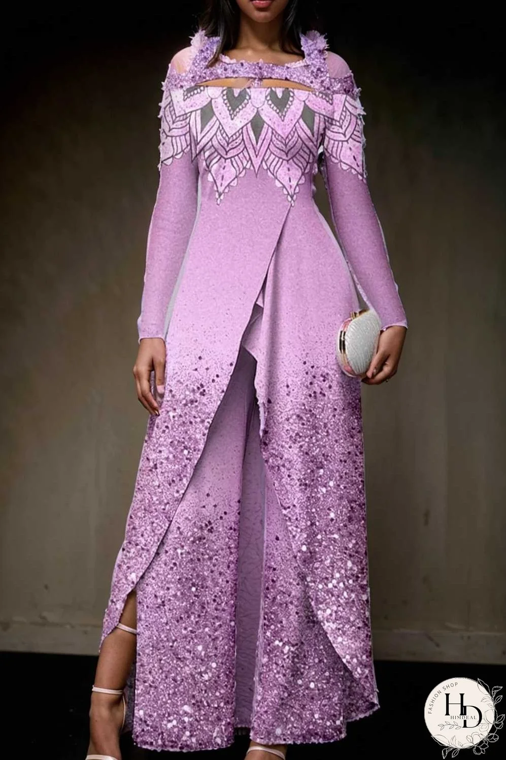 elegant gradient print off shoulder women s jumpsuit